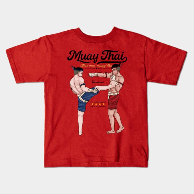 Mae Mai Muay Thai Kids T-Shirt by KewaleeTee